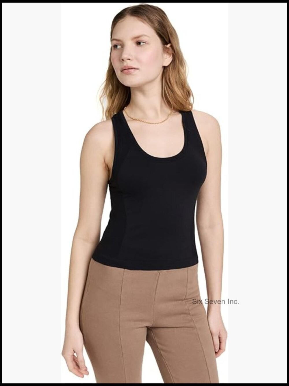 Seamless Cropped Workout Tank Top Racerback High Stretch